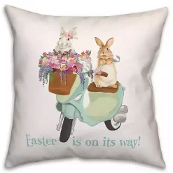 Sale Kirklands Home Easter is on its Way Bunnies Scooter Pillow Multi