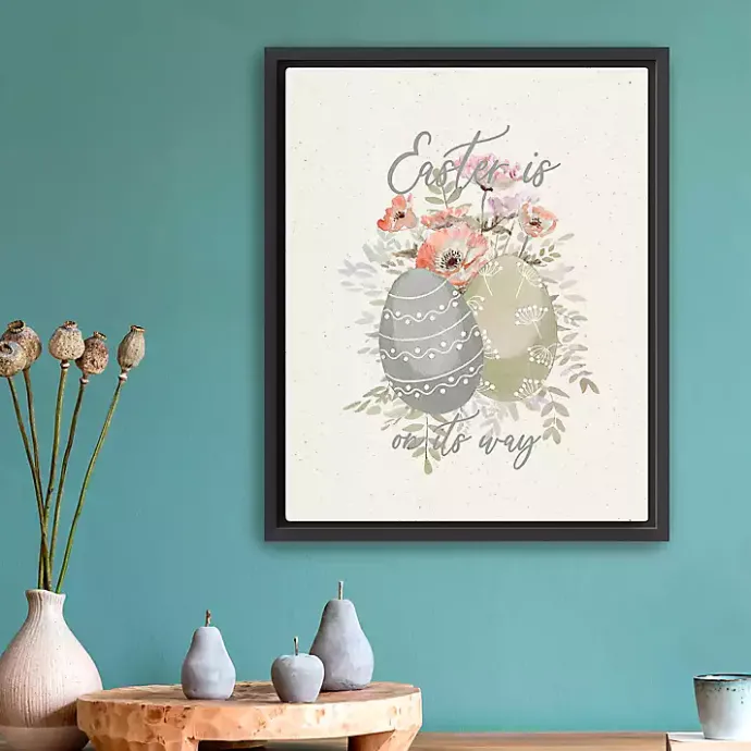 Clearance Kirklands Home Easter Is On Its Way Framed Canvas Art Print Multi