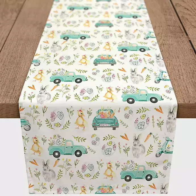 Clearance Kirklands Home Easter Pickup Truck Table Runner, 90 in.