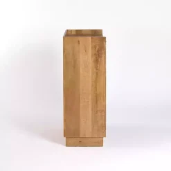 New Kirklands Home Easton Mango Wood Bar Cabinet Tan