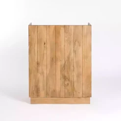 New Kirklands Home Easton Mango Wood Bar Cabinet Tan