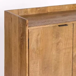 New Kirklands Home Easton Mango Wood Bar Cabinet Tan