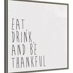 Sale Kirklands Home Eat Drink Be Thankful Framed Canvas Art Print