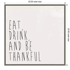 Sale Kirklands Home Eat Drink Be Thankful Framed Canvas Art Print