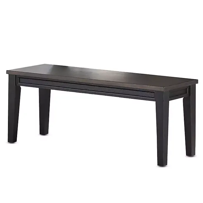 Hot Kirklands Home Ebony and Driftwood Two-Tone Bench Black