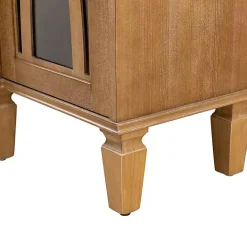 Hot Kirklands Home Eleanora Acorn Wood 4-Door Sideboard Brown