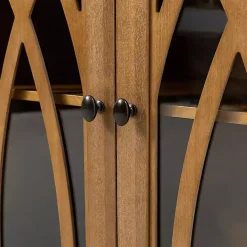 Hot Kirklands Home Eleanora Acorn Wood 4-Door Sideboard Brown