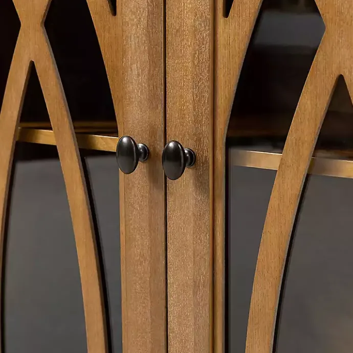 Hot Kirklands Home Eleanora Acorn Wood 4-Door Sideboard Brown