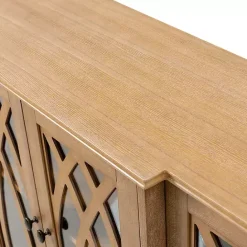 Hot Kirklands Home Eleanora Acorn Wood 4-Door Sideboard Brown