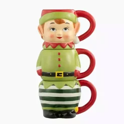 Best Kirklands Home Elf Christmas Mugs, Set of 3 Green