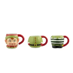 Best Kirklands Home Elf Christmas Mugs, Set of 3 Green