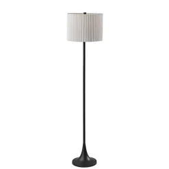 Clearance Kirklands Home Eli Pleated Shade Floor Lamp Black