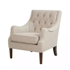 Discount Kirklands Home Elle Tufted Beige Accent Chair Tan