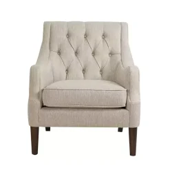 Discount Kirklands Home Elle Tufted Beige Accent Chair Tan