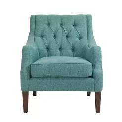 Best Kirklands Home Elle Tufted Teal Accent Chair Green
