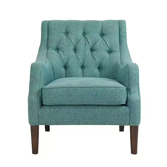 Best Kirklands Home Elle Tufted Teal Accent Chair Green