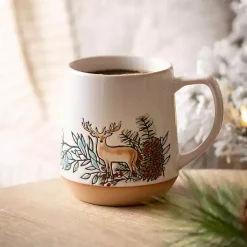 Best Kirklands Home Embossed Woodland Christmas Mugs, Set of 4