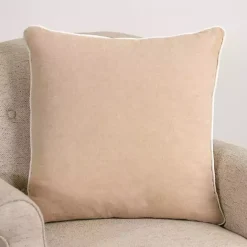 Discount Kirklands Home Embroidered Crab Chambray Pillow