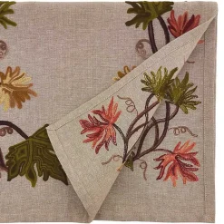Outlet Kirklands Home Embroidered Fall Leaf Border Table Runner