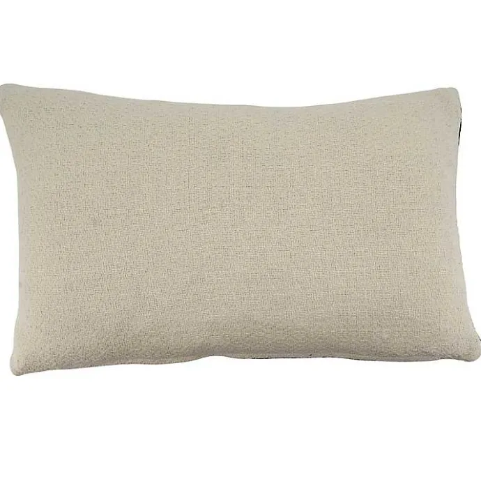 Outlet Kirklands Home Embroidered Geo Black and White Lumbar Pillow