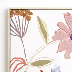 Hot Kirklands Home Embroidered Summer Floral I Framed Canvas Print Multi