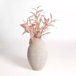 Clearance Kirklands Home Emelia Textured Floor Vase, 18 in. Ivory