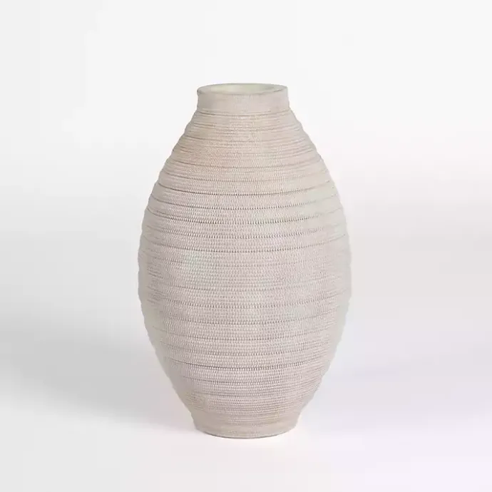 Discount Kirklands Home Emelia Textured Floor Vase, 21 in. Ivory