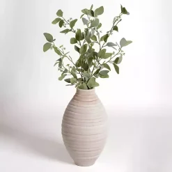 Discount Kirklands Home Emelia Textured Floor Vase, 21 in. Ivory