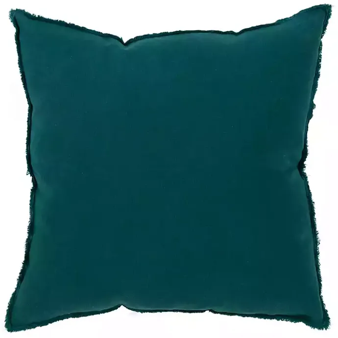 Outlet Kirklands Home Emerald Fringed Edge Pillow Green