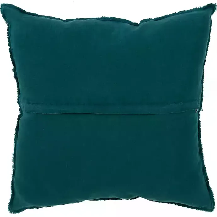 Outlet Kirklands Home Emerald Fringed Edge Pillow Green