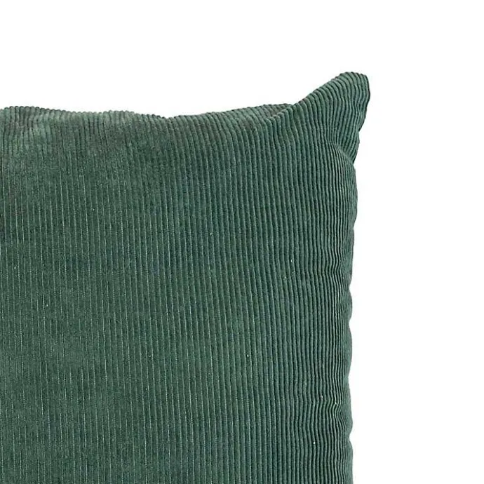 Outlet Kirklands Home Emerald Velvet Corduroy Throw Pillow Green