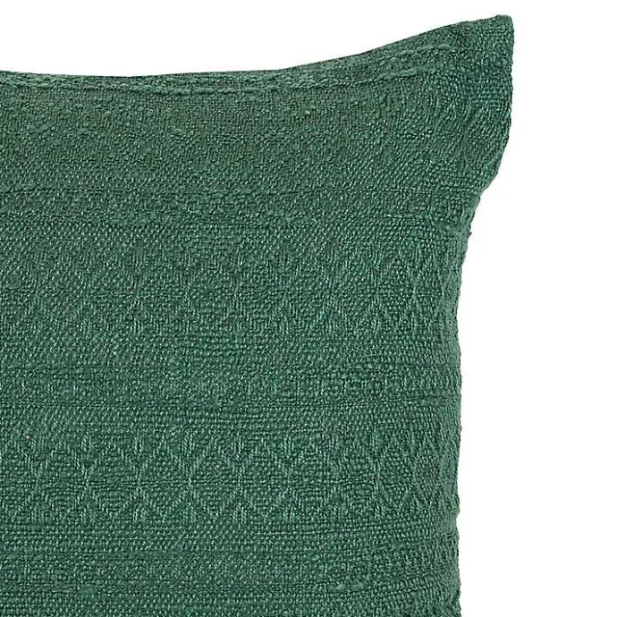 Discount Kirklands Home Emerald Woven Geo Stripe Indoor/Outdoor Pillow Green