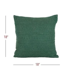 Discount Kirklands Home Emerald Woven Geo Stripe Indoor/Outdoor Pillow Green