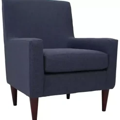 Discount Kirklands Home Emma Navy Upholstered Accent Chair Blue
