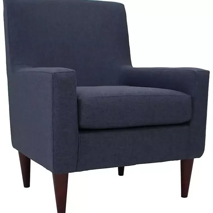 Discount Kirklands Home Emma Navy Upholstered Accent Chair Blue