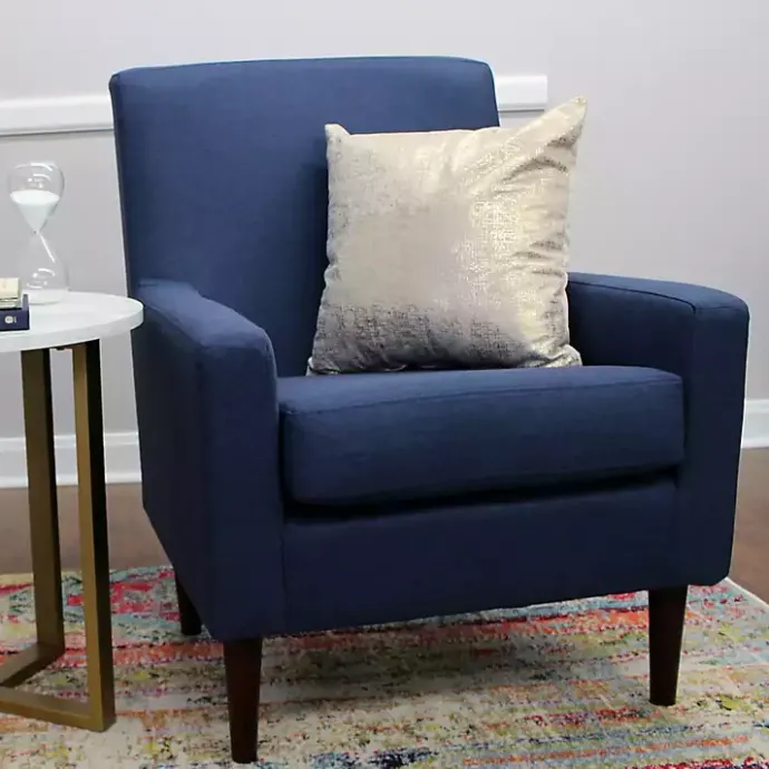 Discount Kirklands Home Emma Navy Upholstered Accent Chair Blue