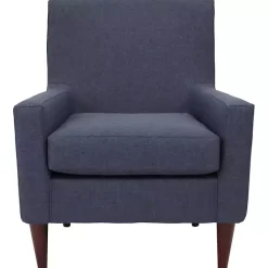 Discount Kirklands Home Emma Navy Upholstered Accent Chair Blue