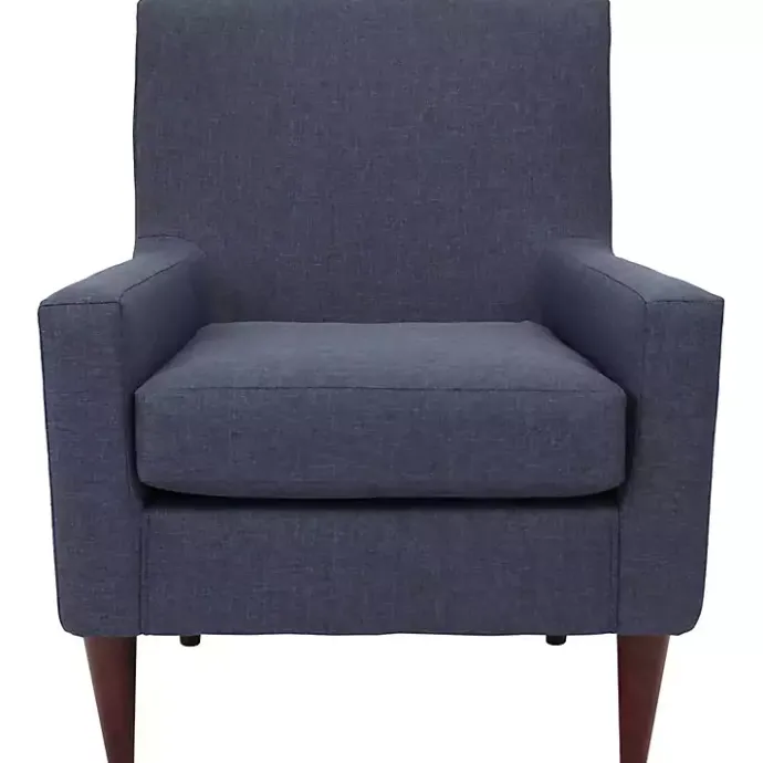 Discount Kirklands Home Emma Navy Upholstered Accent Chair Blue