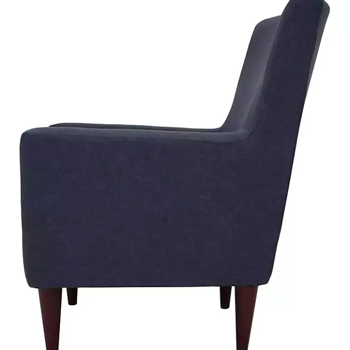 Discount Kirklands Home Emma Navy Upholstered Accent Chair Blue