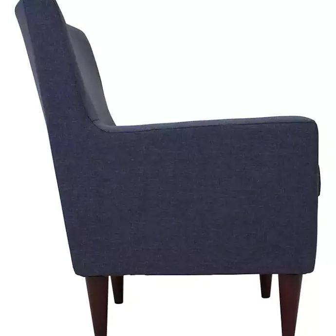 Discount Kirklands Home Emma Navy Upholstered Accent Chair Blue