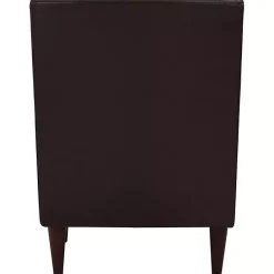 Best Kirklands Home Emma Walnut Faux Leather Accent Chair Brown