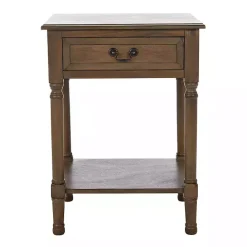 Outlet Kirklands Home Emory Natural Single Drawer Accent Table Black