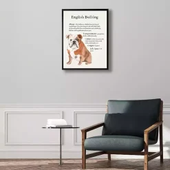 Sale Kirklands Home English Bulldog Facts Framed Wall Plaque