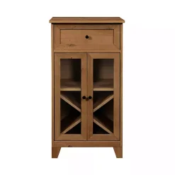 Outlet Kirklands Home English Oak Double Door Reeves Cabinet Brown