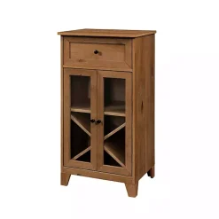 Outlet Kirklands Home English Oak Double Door Reeves Cabinet Brown