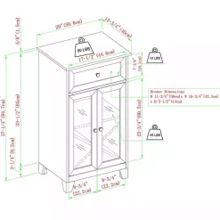 Outlet Kirklands Home English Oak Double Door Reeves Cabinet Brown