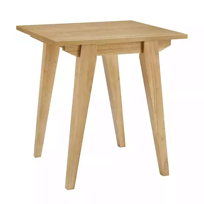 Kirklands Home English Oak Wood Minimalist Accent Table Tan