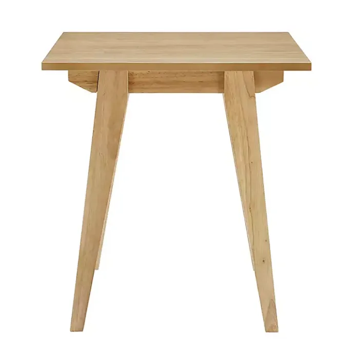 Kirklands Home English Oak Wood Minimalist Accent Table Tan