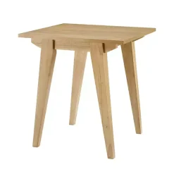 Kirklands Home English Oak Wood Minimalist Accent Table Tan