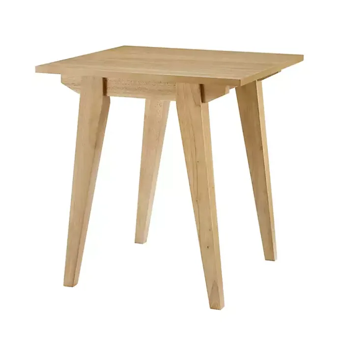 Kirklands Home English Oak Wood Minimalist Accent Table Tan